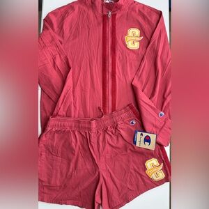 Champion 2 Piece Set Jacket & Shorts Red Size 1X NWT Matching Set